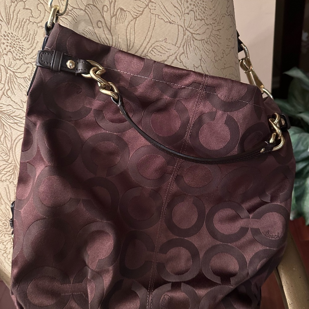 Coach NWOT Brown Brooke Satchel in a sateen finish. Dust Bag Included.